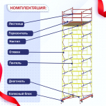Вышка-тура  ВСП 2.0х2.0, Н-8.8м - stroymarket66.ru - Санкт-Петербург