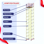 Вышка-тура  ВСП 2.0х2.0, Н-13.6м - stroymarket66.ru - Санкт-Петербург