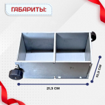 Форма кубическая для проверки бетона 2ФК 100, оцинкованная двухгнездовая - stroymarket66.ru - Санкт-Петербург