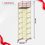 Вышка-тура  ВСП 2.0х2.0, Н-8.8м - stroymarket66.ru - Санкт-Петербург