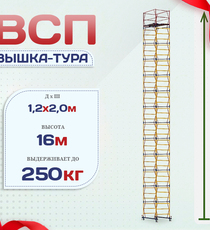 Вышка-тура  ВСП 1.2х2.0, Н-16.0м - stroymarket66.ru - Санкт-Петербург